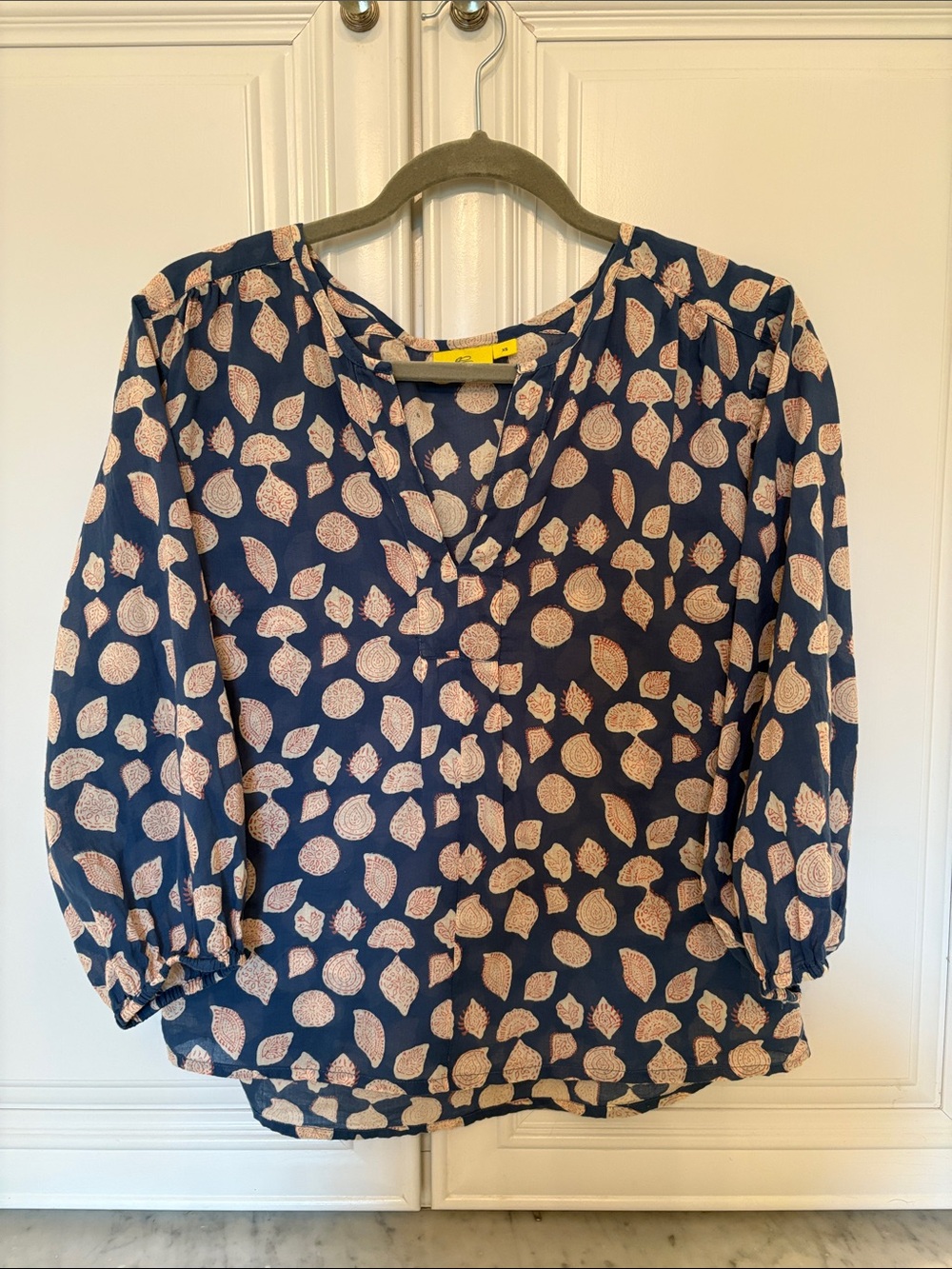 Roller Rabbit Blue Blouse size xs